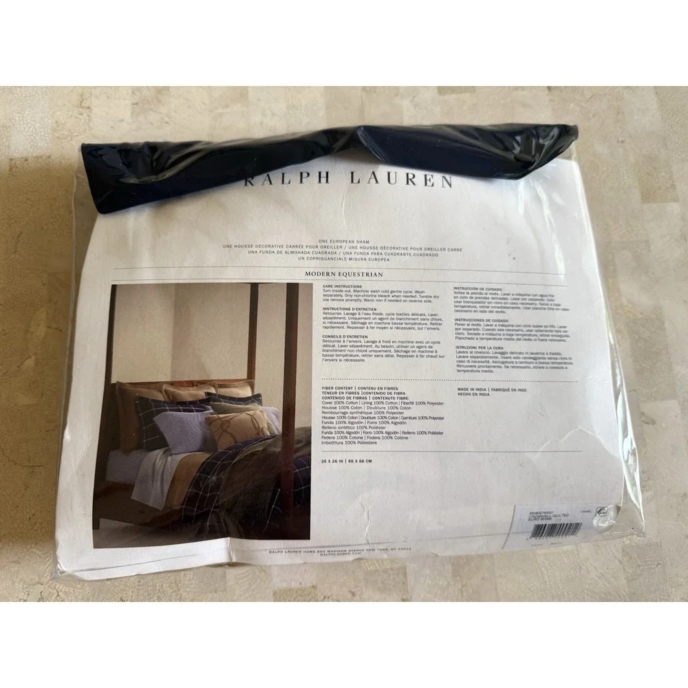 Ralph Lauren Cromwell Quilted Euro Sham Equestrian Old Money Preppy NEW $285
